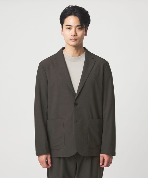 green label relaxing(グリーンレーベルリラクシング)の「ワープ ニット リラックス ジャケット -ストレッチ・吸水速乾-(テーラードジャケット・メンズ・ダークブラウン/ネイビー/グレー系・L/S/XL/M)」の8枚目の写真