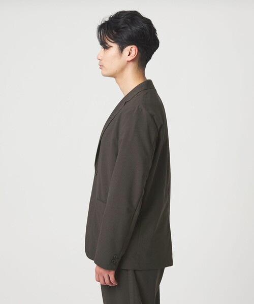 green label relaxing(グリーンレーベルリラクシング)の「ワープ ニット リラックス ジャケット -ストレッチ・吸水速乾-(テーラードジャケット・メンズ・ダークブラウン/ネイビー/グレー系・L/S/XL/M)」の9枚目の写真