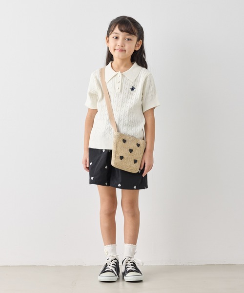 ROPE' PICNIC(ロペピクニック)の「【KIDS/キッズ】ハート刺しゅうナイロンキュロット(その他パンツ・キッズ・ベージュ/ブラック・150/140/130/120)」の19枚目の写真