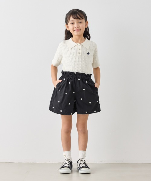 ROPE' PICNIC(ロペピクニック)の「【KIDS/キッズ】ハート刺しゅうナイロンキュロット(その他パンツ・キッズ・ベージュ/ブラック・150/140/130/120)」の20枚目の写真