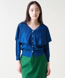 TIARA（ティアラ）の「Vネックケープニット（ニット/セーター）」