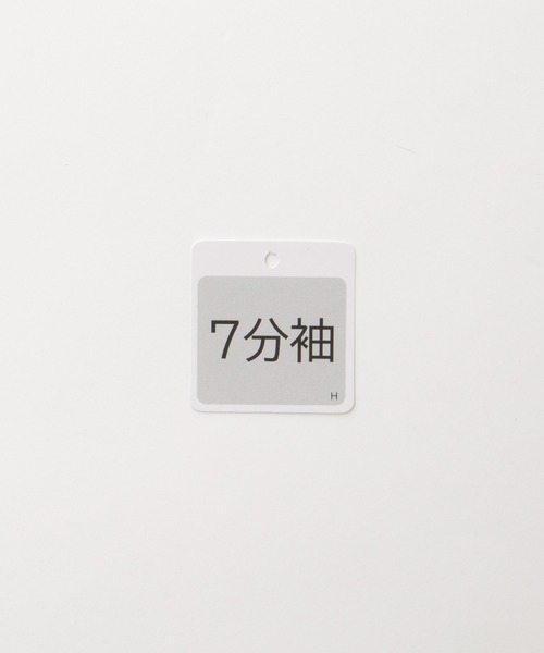 Honeys（ハニーズ）の「【らくらくアイロン】らくらく伸縮７分袖シャツ（シャツ/ブラウス・レディース・ホワイト/サックスブルー系1/ホワイト×ネイビー/ブラック/ホワイト×ブルー・S/M/LL/L/3L）」の7枚目の写真