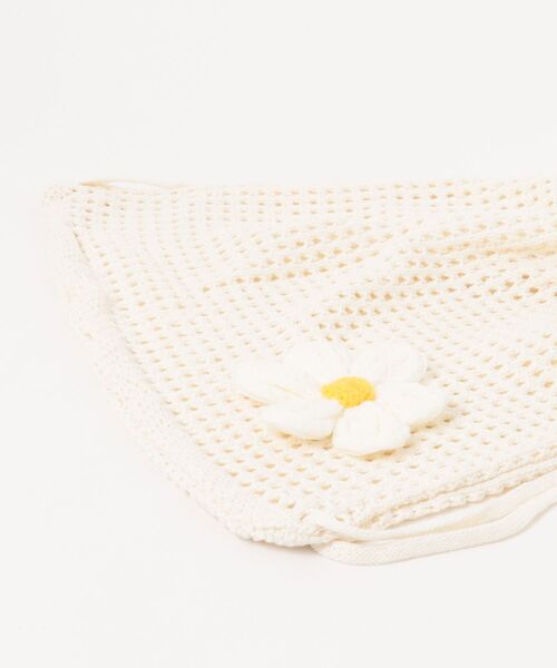VIBGYOR Women(ヴィブジョー ウィメン)の「【urge select】ニット 編み上げ ナップサック【A4サイズ収納可能】(バックパック/リュック・レディース・アイボリー/ベージュ・FREE)」の4枚目の写真