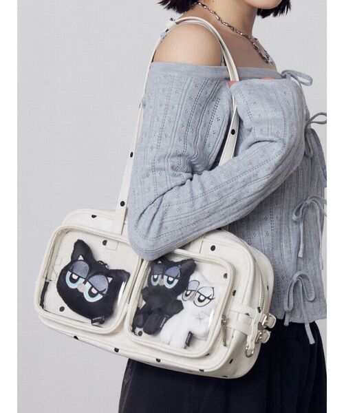 EMODA（エモダ）の「MOOA EMMA FACE MINI POUCH（ポーチ・レディース・ブラック/ホワイト・FREE）」の8枚目の写真