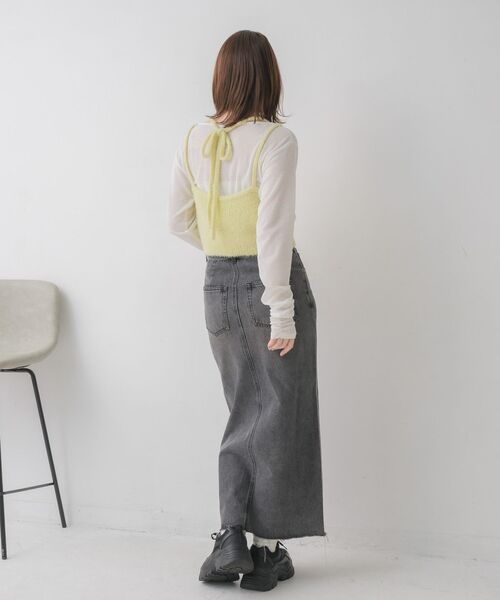 RETRO GIRL（レトロガール）の「フリンジデニムSK（デニムスカート・レディース・ケミカルウォッシュ/ブラック・LARGE/MEDIUM）」の20枚目の写真