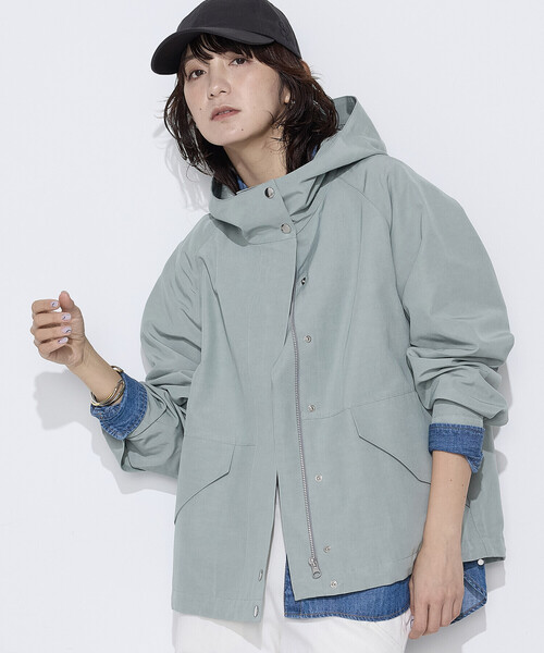 COMME CA Wardrobe（コムサワードローブ）の「キュプラ綿グログラン マウンテンパーカー（パーカー・レディース・カーキ/ネイビー/ホワイト系その他・FREE）」の13枚目の写真