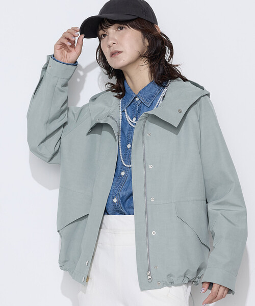 COMME CA Wardrobe（コムサワードローブ）の「キュプラ綿グログラン マウンテンパーカー（パーカー・レディース・カーキ/ネイビー/ホワイト系その他・FREE）」の14枚目の写真