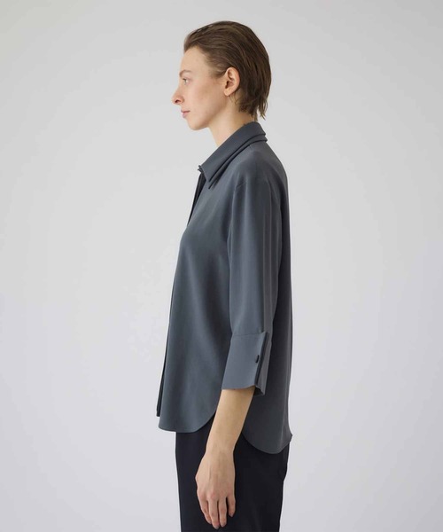RIM.ARK(リムアーク)の「【RIM.ARK/リムアーク】W-collar classical blouse/ダブルカラークラシカルブラウス(シャツ/ブラウス・レディース・グレー/オフホワイト・FREE)」の5枚目の写真