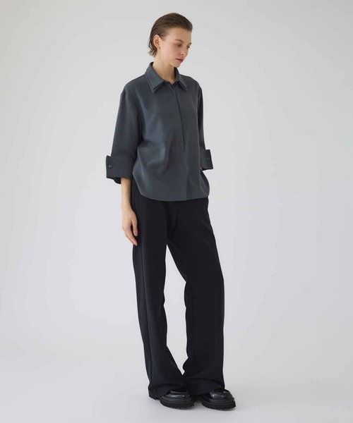 RIM.ARK(リムアーク)の「【RIM.ARK/リムアーク】W-collar classical blouse/ダブルカラークラシカルブラウス(シャツ/ブラウス・レディース・グレー/オフホワイト・FREE)」の7枚目の写真