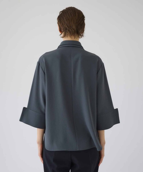 RIM.ARK(リムアーク)の「【RIM.ARK/リムアーク】W-collar classical blouse/ダブルカラークラシカルブラウス(シャツ/ブラウス・レディース・グレー/オフホワイト・FREE)」の8枚目の写真