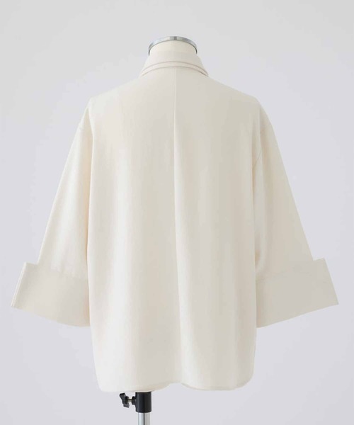 RIM.ARK(リムアーク)の「【RIM.ARK/リムアーク】W-collar classical blouse/ダブルカラークラシカルブラウス(シャツ/ブラウス・レディース・グレー/オフホワイト・FREE)」の11枚目の写真