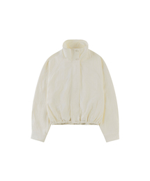SIOT4191 ハイネックシャーリングブルゾン_Cream