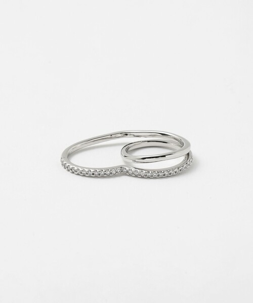 UNITED ARROWS(ユナイテッドアローズ)の「ハート ダブルリング(リング・レディース・シルバー・FREE)」の1枚目の写真