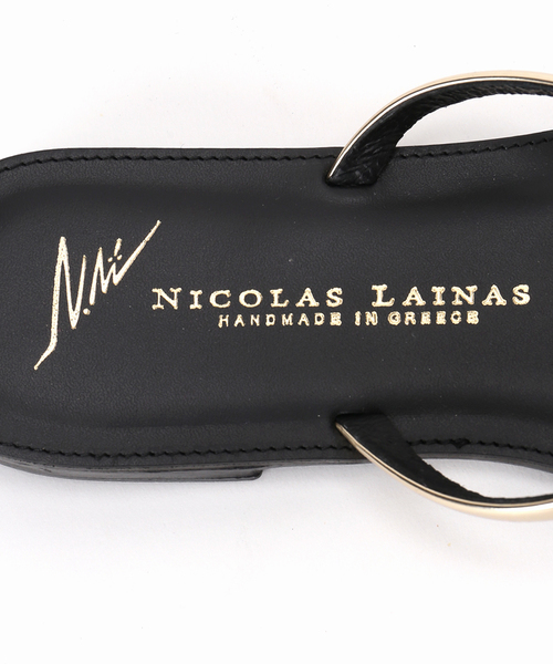 NICOLAS LAINAS（ニコラスライナス）の「NICOLAS LAINAS / ニコラス ライナス メタルパーツフラットサンダル（サンダル・レディース・ブラック/ブラウン・39/38/37/36）」の14枚目の写真