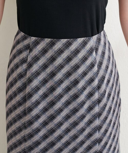 natural couture（ナチュラルクチュール）の「シアーチェックナロースカート（スカート・レディース・ブラック/ラベンダー/グレー・FREE）」の22枚目の写真