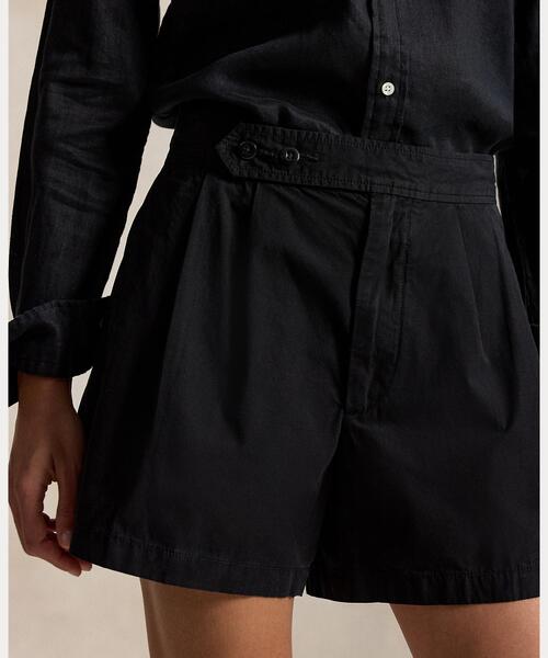POLO RALPH LAUREN（ポロ ラルフ ローレン）の「プリーテッド コットン ショートパンツ（その他パンツ・レディース・ブラック系1・00/8/6/4/0/2）」の2枚目の写真