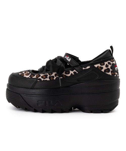 FILA(フィラ)の「FILA フィラ 厚底スニーカー DISRUPTOR WEDGE BALLET ディスラプター ウェッジ バレエ FM0101978014/FM0101978100/FM0102097015(スニーカー・レディース・ブラック/ブラック系その他/ホワイト・23.0cm/23.5cm/24.0cm/24.5cm/25.0cm)」の4枚目の写真