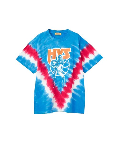 HYSTERIC GLAMOUR（ヒステリックグラマー）の「HYS MAKE IT オーバーサイズタイダイTシャツ（Tシャツ/カットソー・レディース・ブラック/ブルー・FREE）」の2枚目の写真