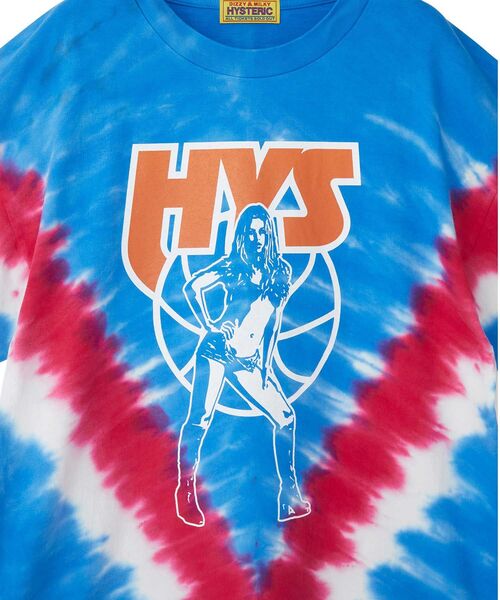 HYSTERIC GLAMOUR（ヒステリックグラマー）の「HYS MAKE IT オーバーサイズタイダイTシャツ（Tシャツ/カットソー・レディース・ブラック/ブルー・FREE）」の4枚目の写真