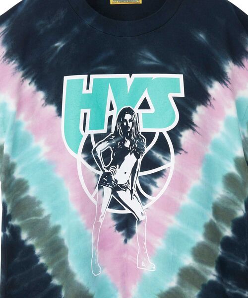 HYSTERIC GLAMOUR（ヒステリックグラマー）の「HYS MAKE IT オーバーサイズタイダイTシャツ（Tシャツ/カットソー・レディース・ブラック/ブルー・FREE）」の8枚目の写真