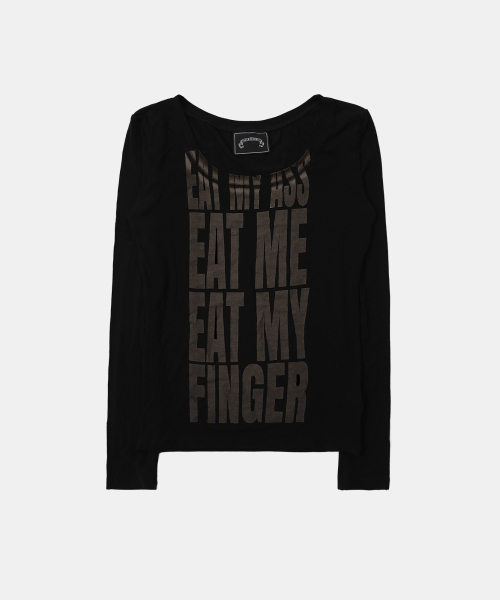 BADBLOOD(バッドブラッド)の「Eat Me ルーズフィットT - ブラック(Tシャツ/カットソー・レディース・その他・S/L)」の1枚目の写真