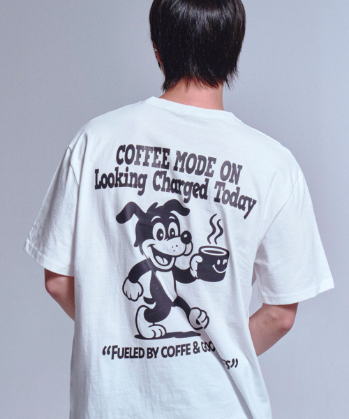 GRAVER（グレーバー）の「[ユニセックス]COFFEE DOG 半袖Tシャツ_2カラー（Tシャツ/カットソー・レディース・ライトグレー/ブラック/ホワイト・LARGE/MEDIUM/SMALL/X-LARGE）」の6枚目の写真