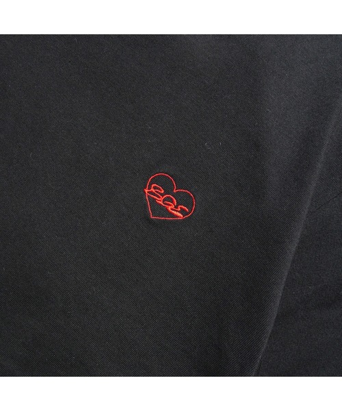 BGL(ビージーエル)の「RETRO HEART TEE / ハートロゴ / パフプリント / 3Dプリント / 発泡プリント 半袖Tシャツ(Tシャツ/カットソー・レディース・ブラック/パープル/ホワイト・L/M/S)」の16枚目の写真