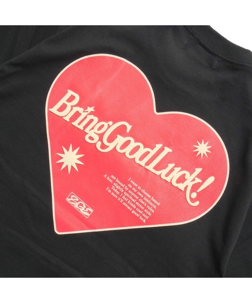 BGL(ビージーエル)の「RETRO HEART TEE / ハートロゴ / パフプリント / 3Dプリント / 発泡プリント 半袖Tシャツ(Tシャツ/カットソー・レディース・ブラック/パープル/ホワイト・L/M/S)」の17枚目の写真