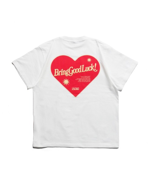 BGL(ビージーエル)の「RETRO HEART TEE / ハートロゴ / パフプリント / 3Dプリント / 発泡プリント 半袖Tシャツ(Tシャツ/カットソー・レディース・ブラック/パープル/ホワイト・L/M/S)」の21枚目の写真