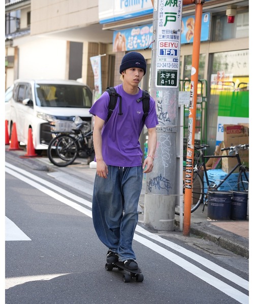 BGL(ビージーエル)の「RETRO HEART TEE / ハートロゴ / パフプリント / 3Dプリント / 発泡プリント 半袖Tシャツ(Tシャツ/カットソー・レディース・ブラック/パープル/ホワイト・L/M/S)」の13枚目の写真