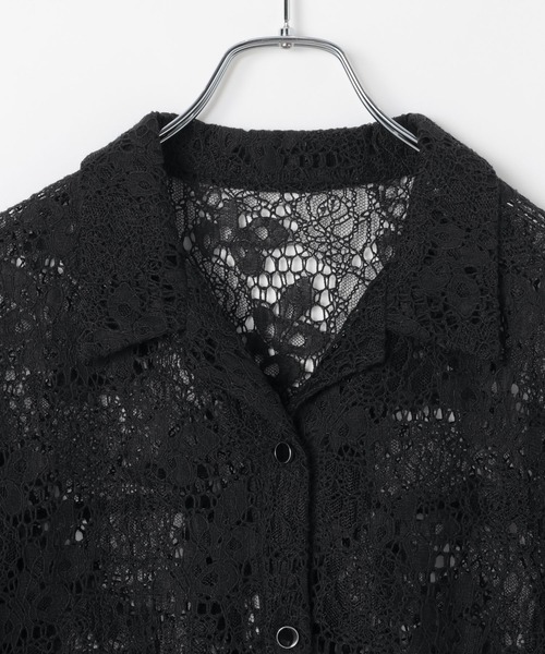 PAGEBOY(ページボーイ)の「クロスレースカイキンシャツ(シャツ/ブラウス・レディース・ネイビー/ブラック/オフホワイト/プラム・FREE)」の13枚目の写真