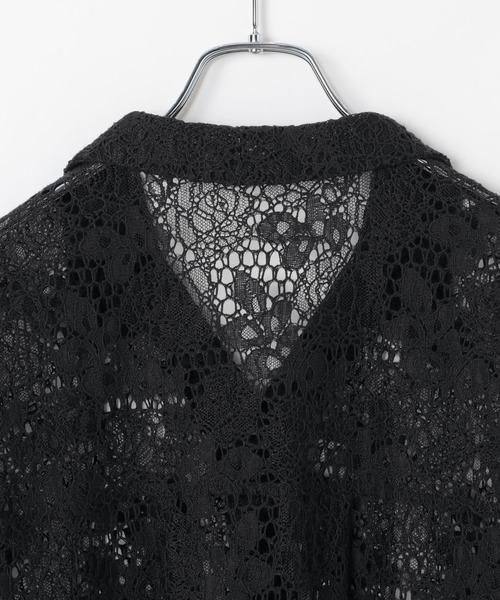 PAGEBOY(ページボーイ)の「クロスレースカイキンシャツ(シャツ/ブラウス・レディース・ネイビー/ブラック/オフホワイト/プラム・FREE)」の14枚目の写真