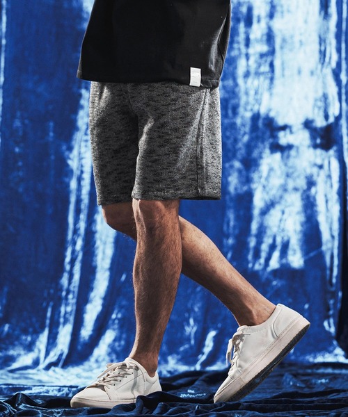 ANGENEHM(アンゲネーム)の「mp14889- Jacquard Cutsew Relax Shorts ショートパンツ(AG06-007scg)(その他パンツ・メンズ・ブラック/ライトグレー・L/M/S)」の4枚目の写真