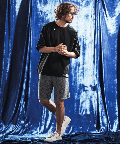 ANGENEHM(アンゲネーム)の「mp14889- Jacquard Cutsew Relax Shorts ショートパンツ(AG06-007scg)(その他パンツ・メンズ・ブラック/ライトグレー・L/M/S)」の6枚目の写真