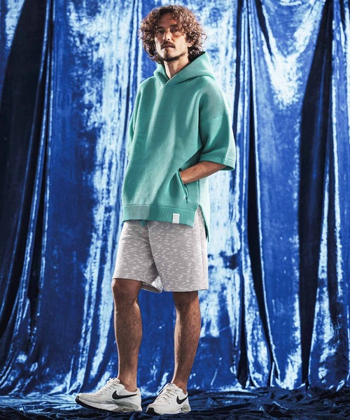 ANGENEHM(アンゲネーム)の「mp14889- Jacquard Cutsew Relax Shorts ショートパンツ(AG06-007scg)(その他パンツ・メンズ・ブラック/ライトグレー・L/M/S)」の14枚目の写真