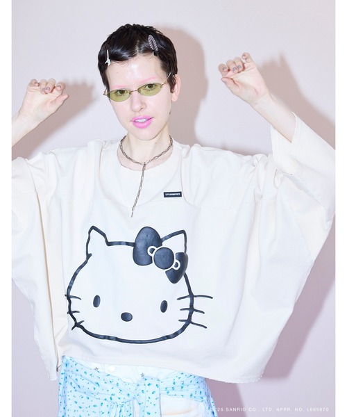 トップス hello kitty x little sunny bite top Little sunny bite》hello kitty x little sunny bite short top（T
