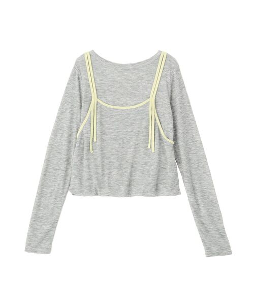 CRAFT STANDARD BOUTIQUE(クラフトスタンダードブティック)の「パイピングレイヤードバルーンプルオーバー(Tシャツ/カットソー・レディース・杢グレー/オフホワイト・FREE)」の15枚目の写真