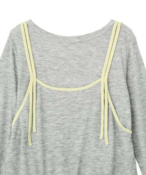 CRAFT STANDARD BOUTIQUE(クラフトスタンダードブティック)の「パイピングレイヤードバルーンプルオーバー(Tシャツ/カットソー・レディース・杢グレー/オフホワイト・FREE)」の17枚目の写真