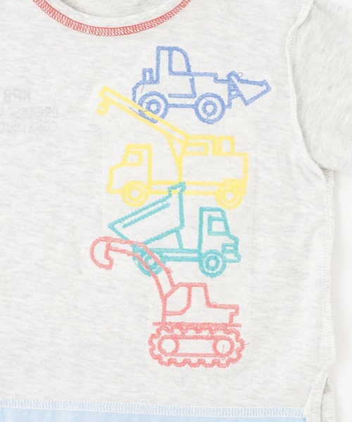 KP BOY（ケーピーボーイ）の「働く車 半袖Tシャツ（Tシャツ/カットソー・キッズ・カーキ/オートミール・80ｃｍ/90cm/100cm/110cm/120cm/130cm）」の7枚目の写真