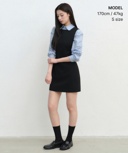 MUSINSA STANDARD WOMAN（ムシンサスタンダードウーマン）の「ウィメンズスリーブレスフォーマルミニドレス[ブラック]（ワンピース・レディース・その他・X-SMALL/SMALL/MEDIUM/LARGE）」の2枚目の写真