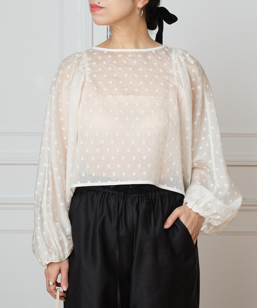 IENA ドットフラワー タックブラウス◆ IENA LA BOUCLE Flower ドットブラウス（シャツ/ブラウス）｜IENA LA
