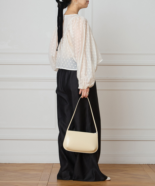 2019SSイエナIENA LA BOUCLEレトローフラワー開襟ブラウス新品 IENA LA BOUCLE Flower ドットブラウス（シャツ/ブラウス）｜IENA LA