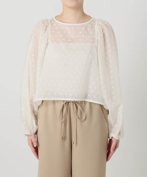IENA LA BOUCLE（イエナラブークル）の「IENA LA BOUCLE Flower ドットブラウス（シャツ/ブラウス・レディース・ホワイト・FREE）」の9枚目の写真