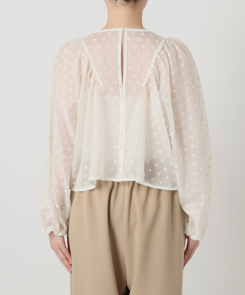 IENA LA BOUCLE（イエナラブークル）の「IENA LA BOUCLE Flower ドットブラウス（シャツ/ブラウス・レディース・ホワイト・FREE）」の7枚目の写真