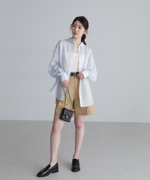 FREE'S MART（フリーズマート）の「◇シアーストライプオーバーシャツ（シャツ/ブラウス・レディース・ブルー系その他/ベージュ系その他/ホワイト系その他・FREE）」の4枚目の写真