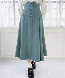 an another angelus（アンアナザーアンジェラス）の「【サイズ展開】ハイウエストスカラップフレアースカート/fint フィント（スカート）」