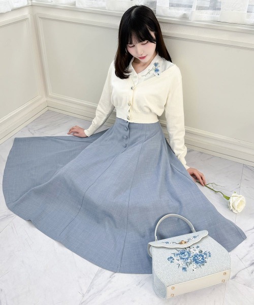 ❀Fint♡美品 スカラップ ハイウエストフレアースカート 完売品 サイズ展開】ハイウエストスカラップフレアースカート/fint フィント