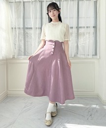 an another angelus（アンアナザーアンジェラス）の「【サイズ展開】ハイウエストスカラップフレアースカート/fint フィント（スカート）」