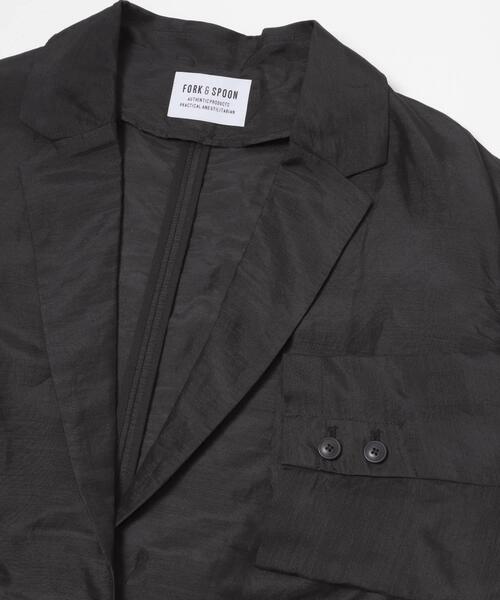 FORK&SPOON（フォークアンドスプーン）の「FORK&SPOON　ラミーブレンドビッグジャケット（その他アウター・レディース・ブラック/ベージュ・1）」の9枚目の写真