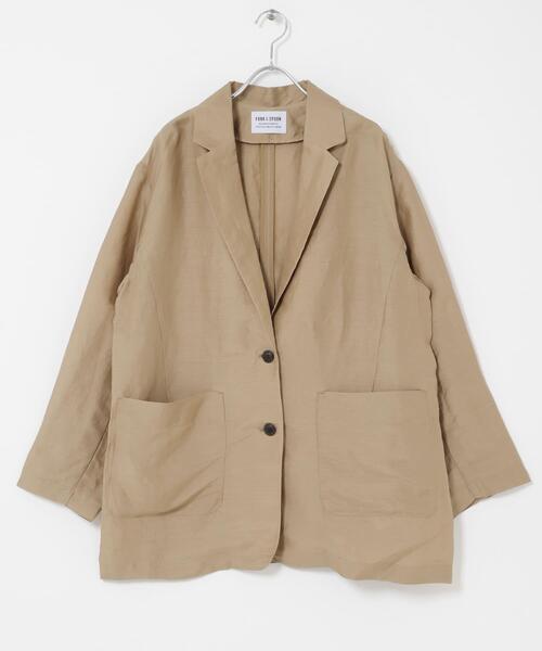 FORK&SPOON（フォークアンドスプーン）の「FORK&SPOON　ラミーブレンドビッグジャケット（その他アウター・レディース・ブラック/ベージュ・1）」の14枚目の写真